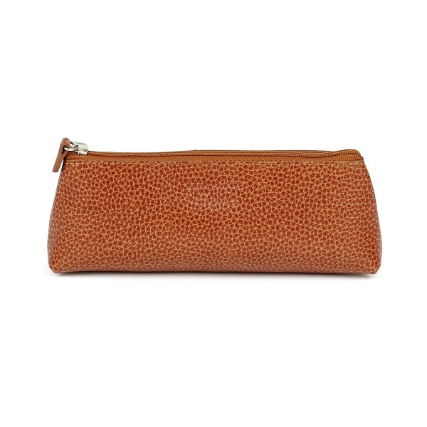 Laurige Triangular Leather Pen Pouch With Zipper, Brown Price in Doha Qatar - Image 4