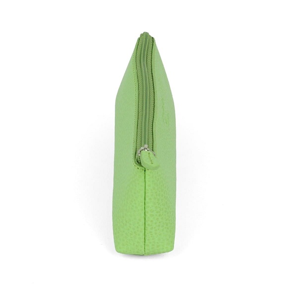 Laurige Triangular Leather Pen Pouch With Zipper,Apple Green Price in Doha Qatar - Image 3