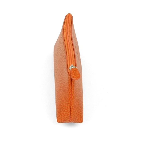 Laurige Triangular Leather Pen Pouch With Zipper,Orange Price in Doha Qatar - Image 3