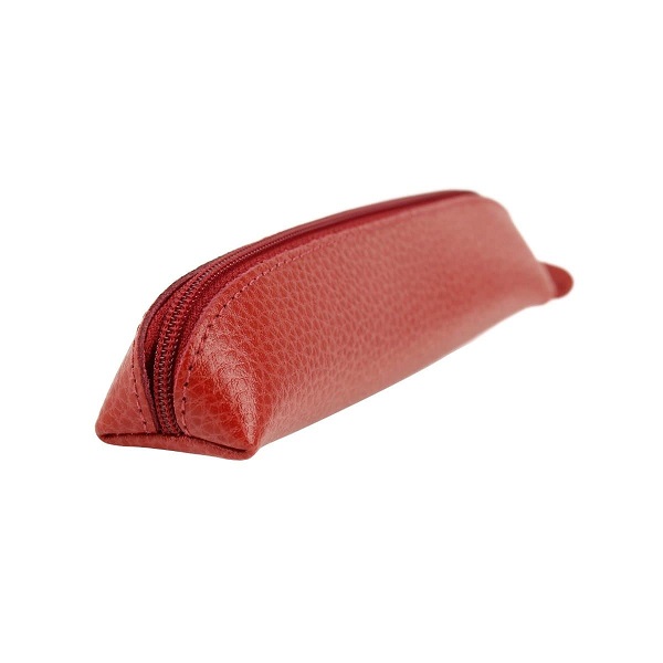 Laurige Small Leather Pen Holder With Zipper, Red Price in Doha Qatar - Image 3