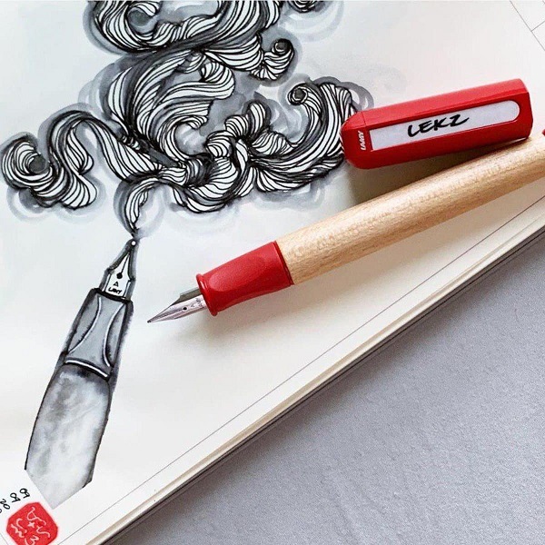 Lamy Abc Beginner Fountain Pen, A Nib, Wood/Red Price in Doha Qatar - Image 2