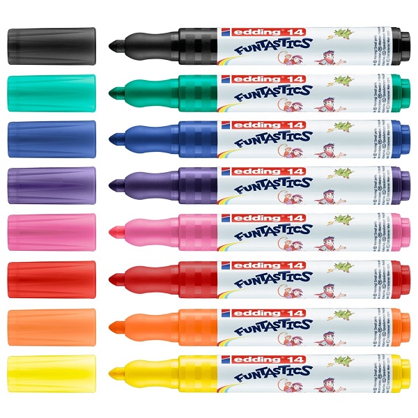 Edding 14 Funtastics Fibre Pen For Children, 3mm Bullet Tip,Black Price in Doha Qatar - Image 2