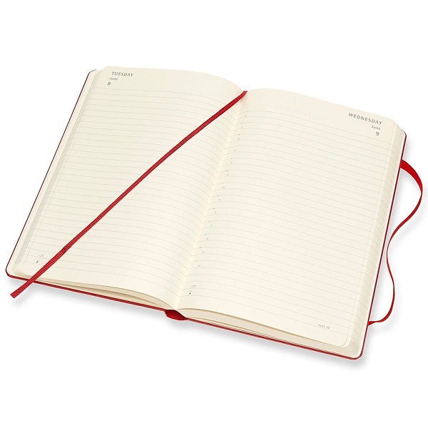 Moleskine 2022 Daily Diary Planner A5, 13 X 21 Cm, Softcover, Scarlet Red  Price in Doha Qatar - Image 3