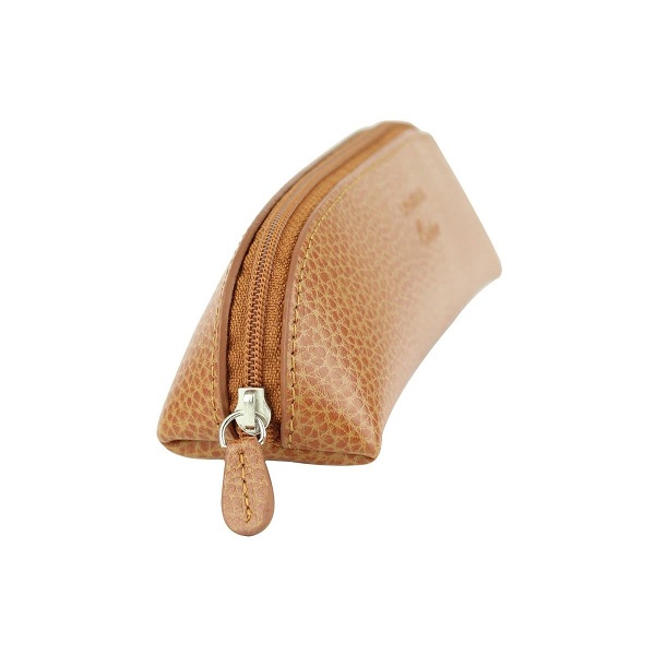 Laurige Triangular Leather Pencil Case With Zipper, Brown Price in Doha Qatar - Image 3