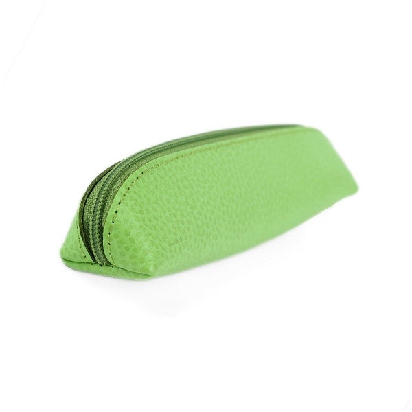 Laurige Small Leather Pen Pouch With Zipper, Apple Green Price in Doha Qatar - Image 3