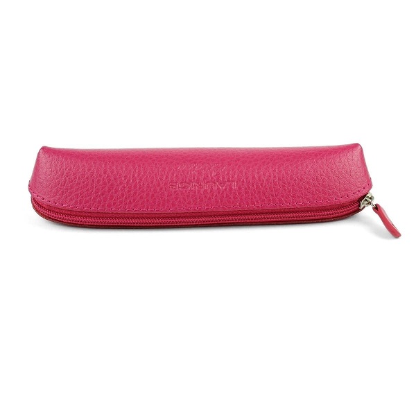 Laurige Small Leather Pen Pouch With Zipper, Pink Price in Doha Qatar - Image 4