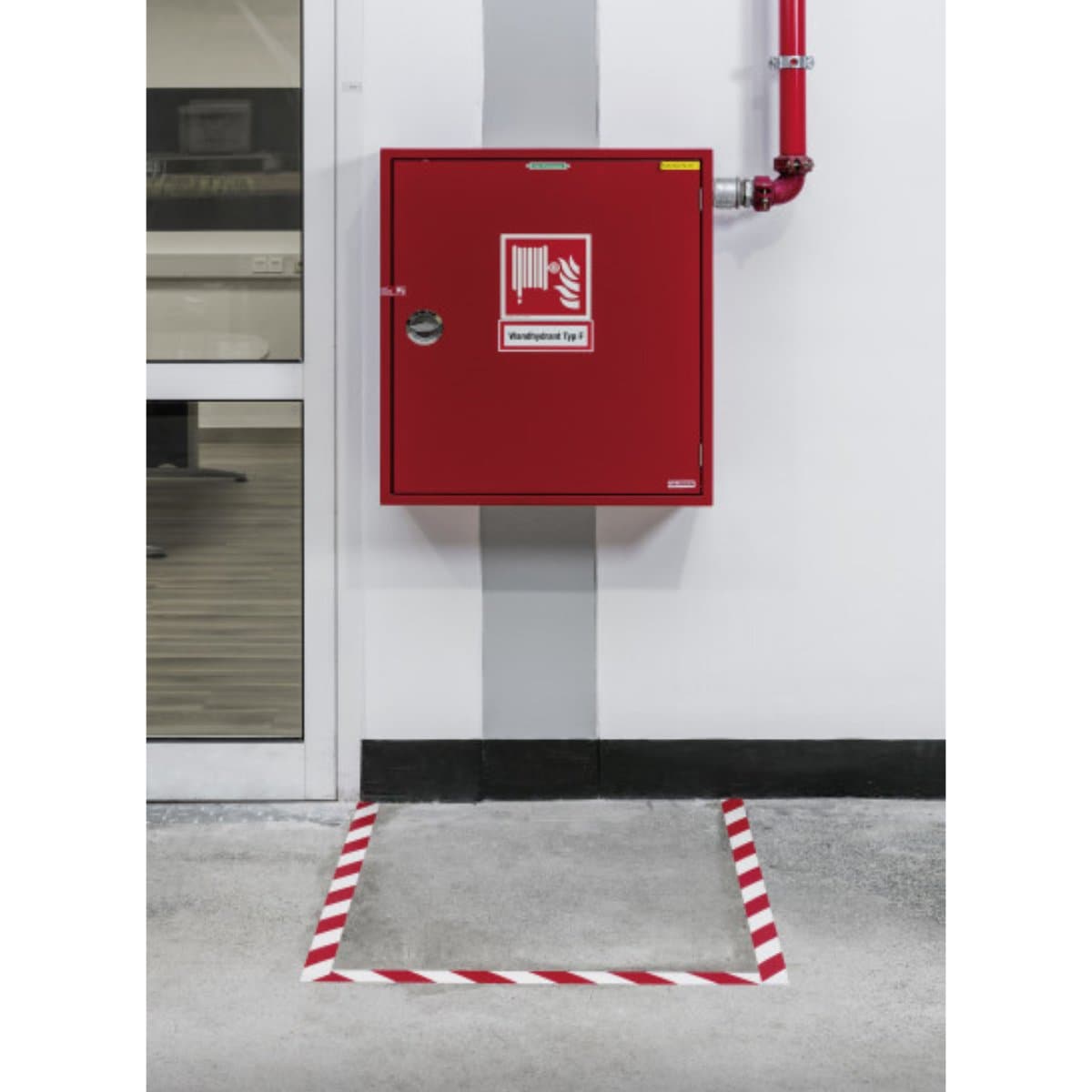 Durable Duraline Strong Self-Adhesive Permanent Signal Marking Tape, 50mm X 30m, Red/White Price in Doha Qatar - Image 3