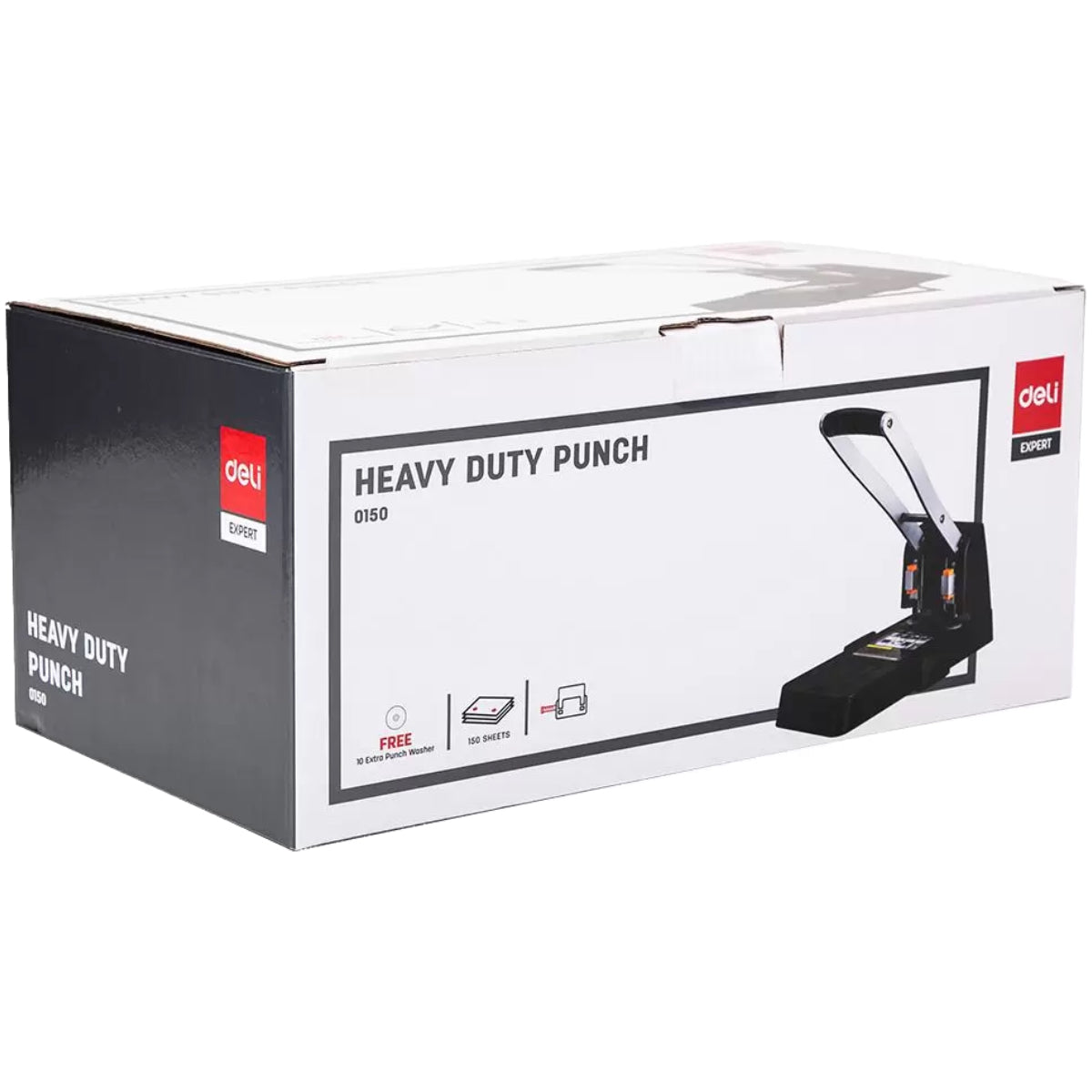 Deli 2 Hole Puncher Expert No. 0150, Heavy Duty, 150 Sheets Capacity, Black Price in Doha Qatar - Image 4